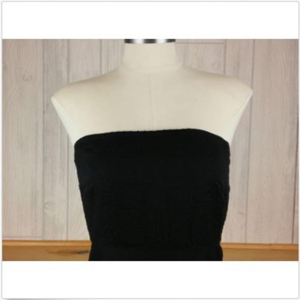 🖤J.Crew Black Swiss Dot Strapless Picnic Dress Netting Cotton Size 2 - Picture 3 of 8